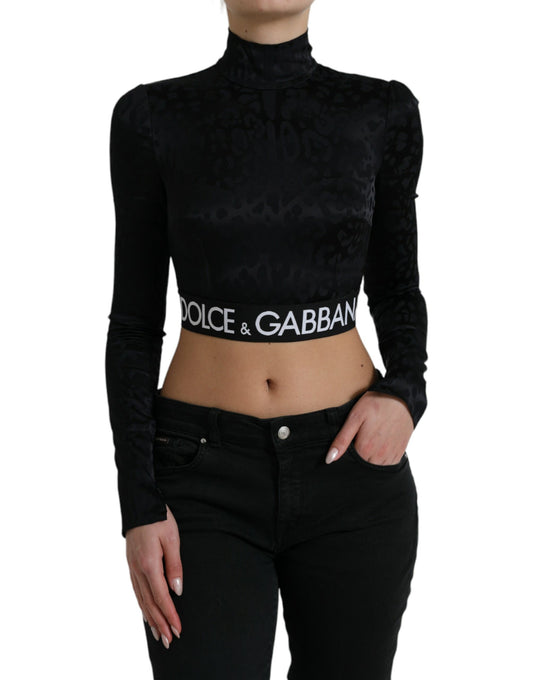 Elegant Black Cropped Top with Zip Closure