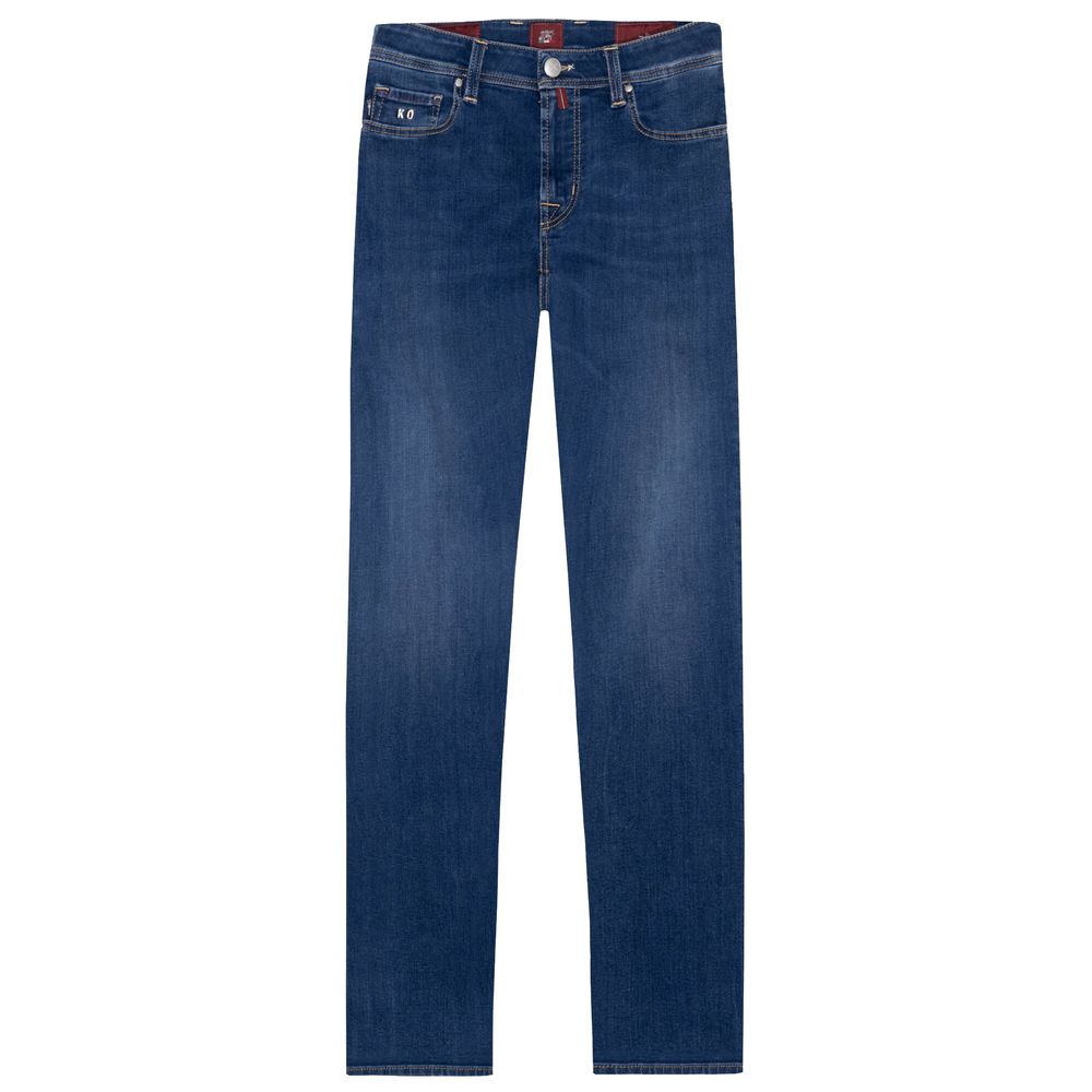 Elegant Stretch Cotton Men's Jeans