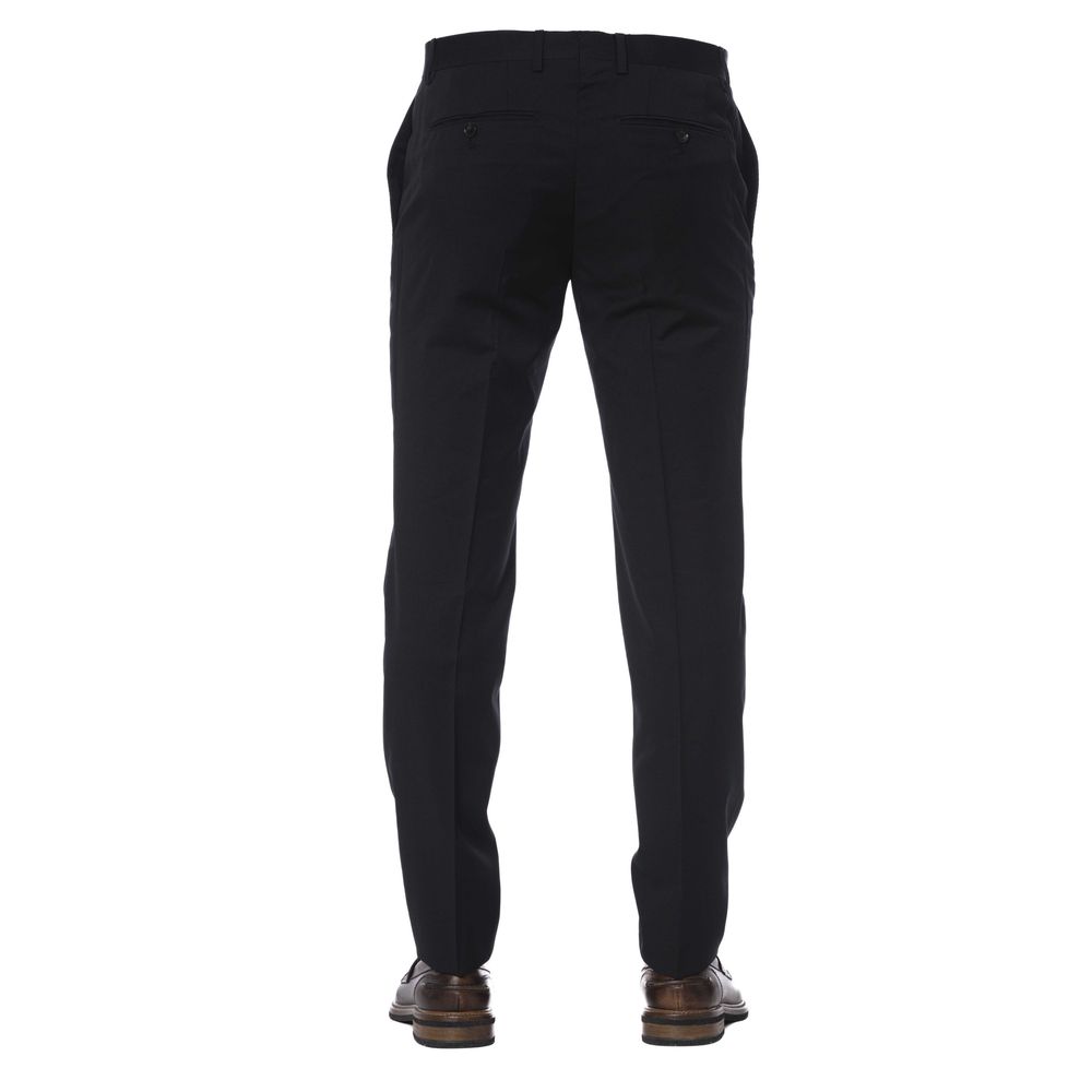 Black Virgin Wool Men Pant