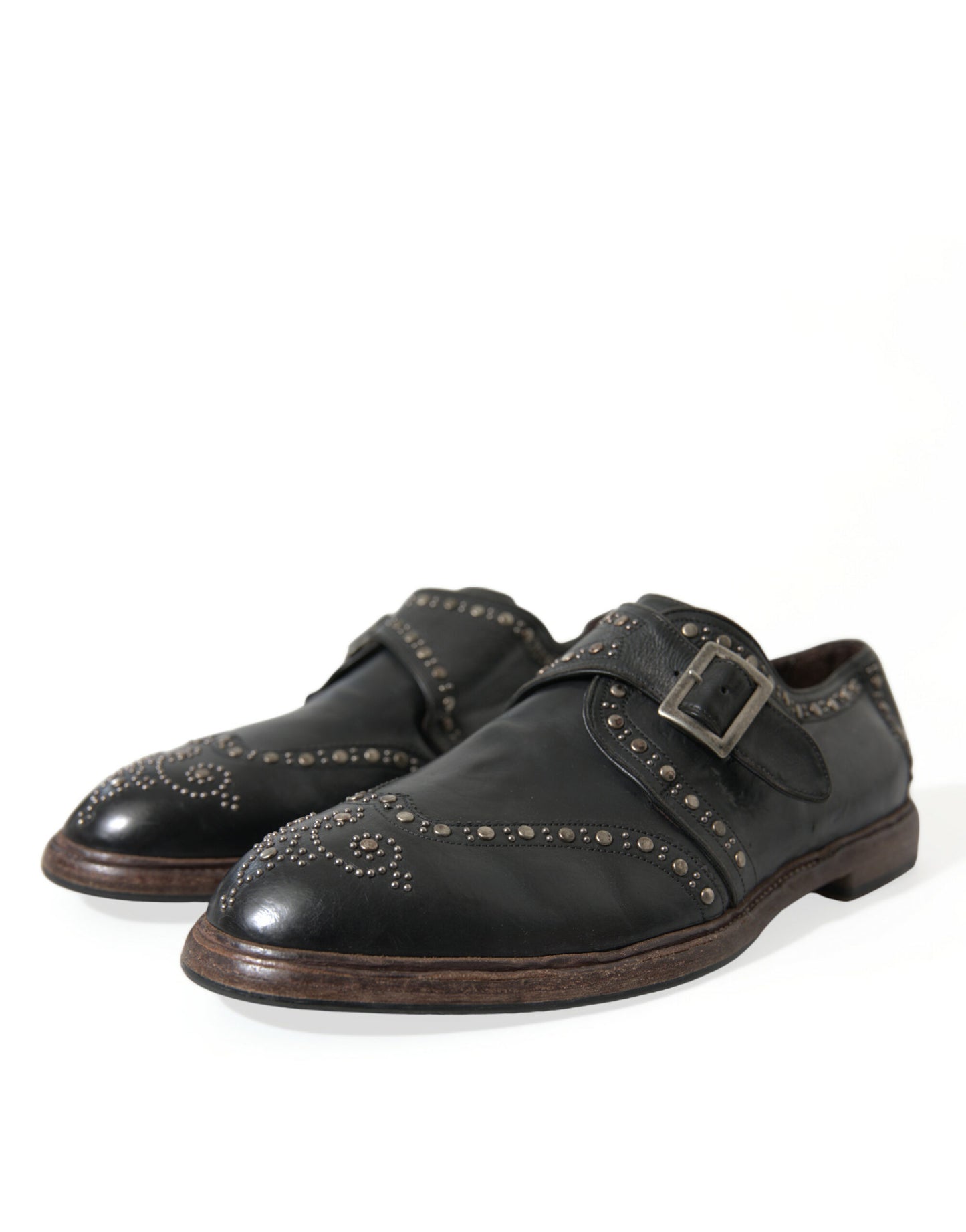 Elegant Calfskin Leather Monk Straps