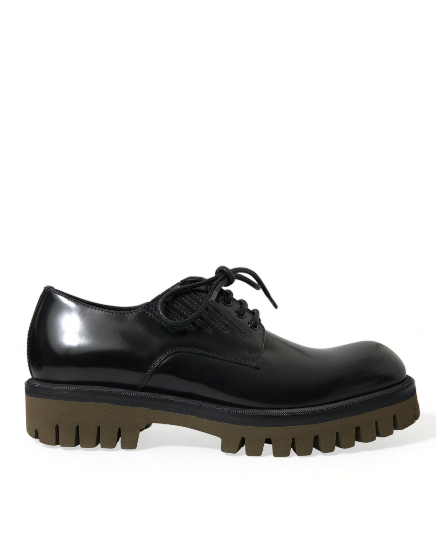 Elegant Black Leather Derby Dress Shoes