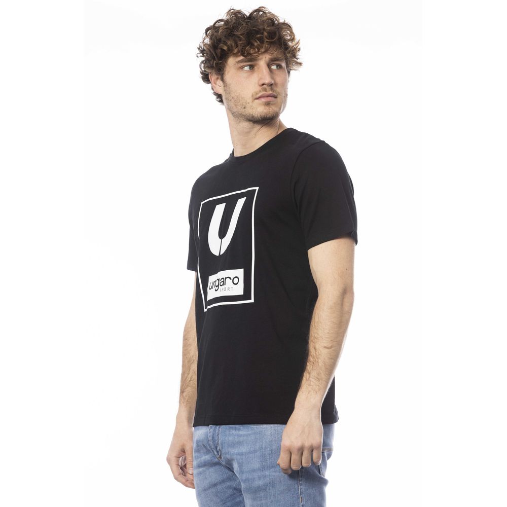 Black Cotton Men T-Shirt