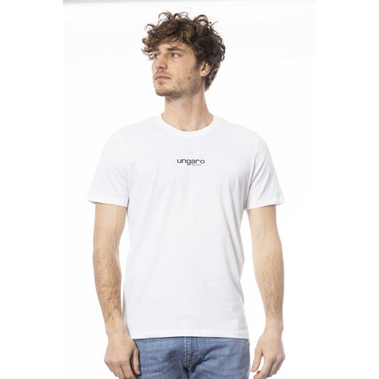 White Cotton Men T-Shirt