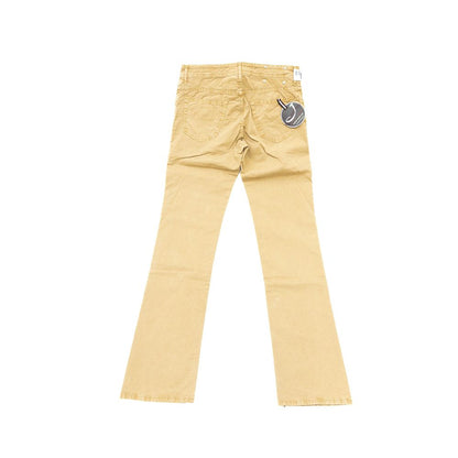 Beige Cotton Men Jean