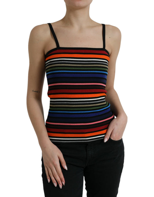 Chic Striped Spaghetti Strap Tank Top