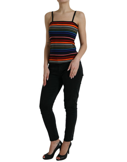 Chic Striped Spaghetti Strap Tank Top