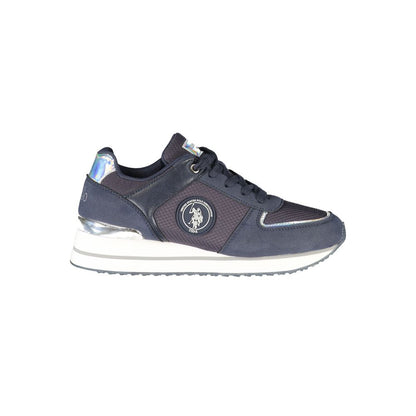 Blue Polyester Women Sneaker