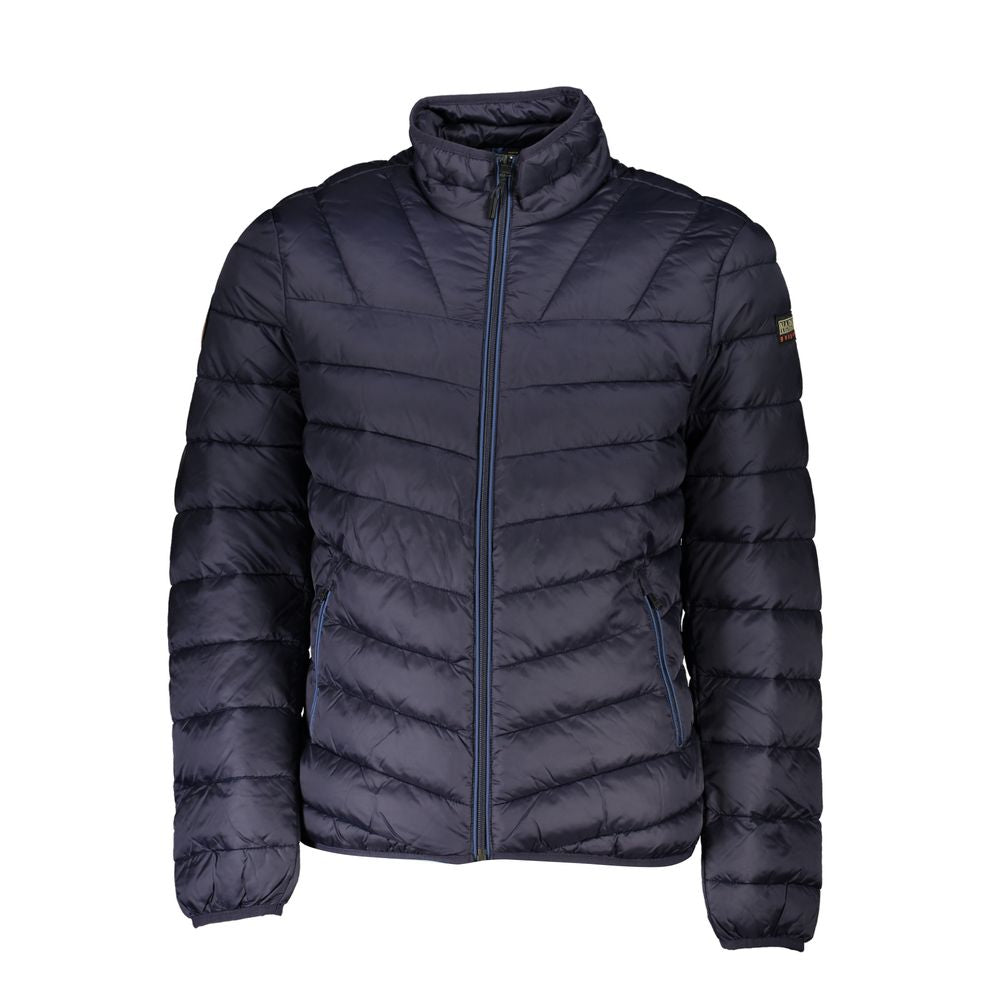 Blue Polyamide Men Jacket