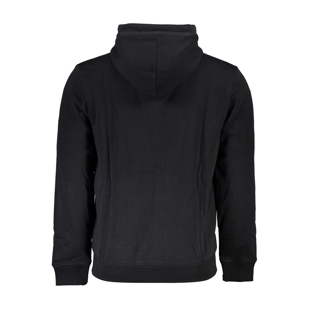 Sleek Fleece Hooded Sweatshirt with Logo Print