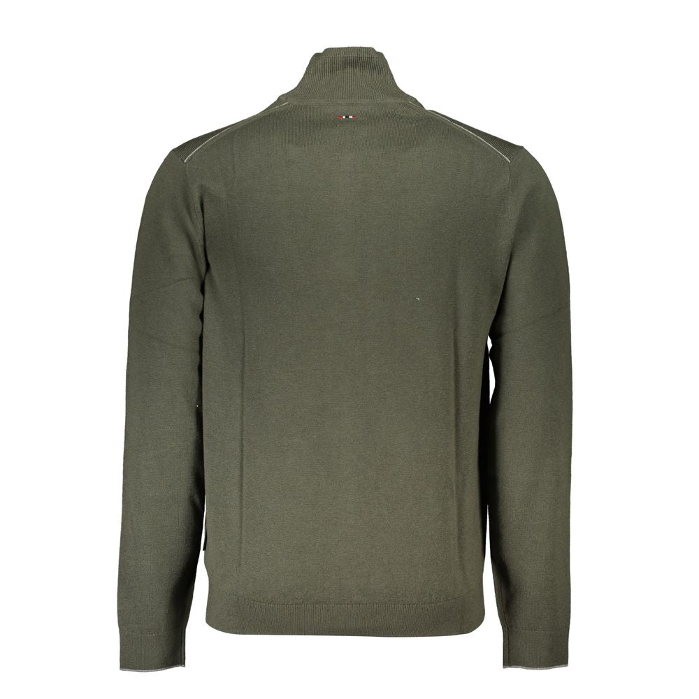 Green Fabric Men Sweater