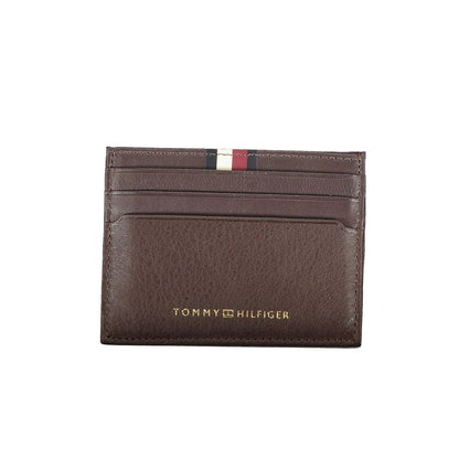 Elegant Leather Card Holder in Brown