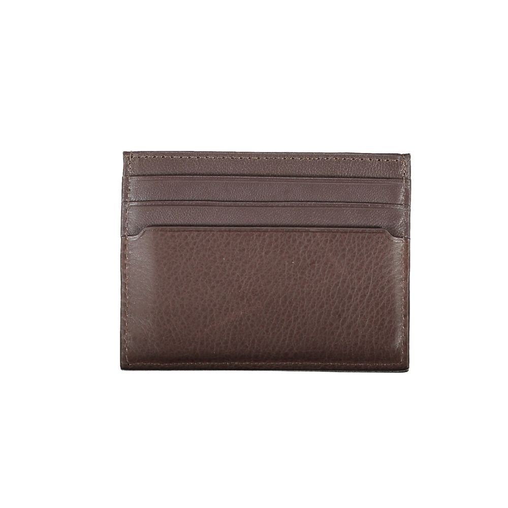 Elegant Leather Card Holder in Brown