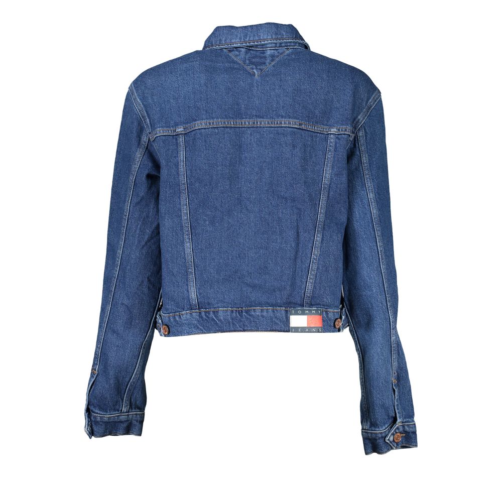 Blue Cotton Women Jacket