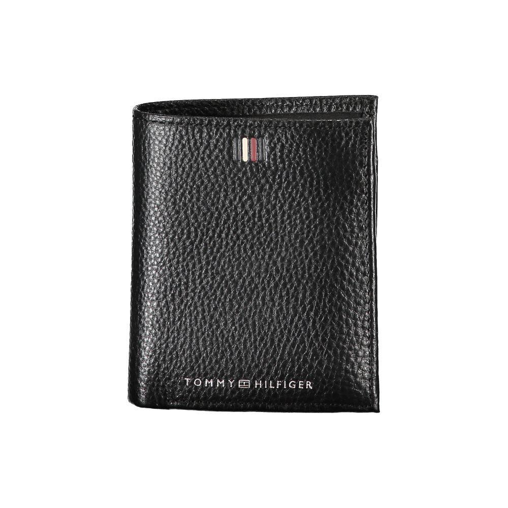 Elegant Black Leather Bi-Fold Wallet