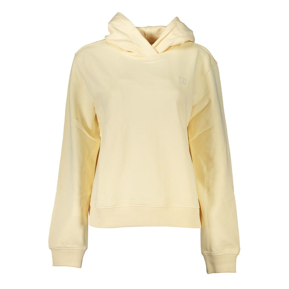 Beige Brushed Logo Hooded Sweatshirt