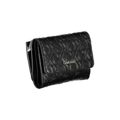 Sleek Black Double-Compartment Wallet