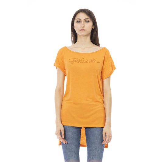 Orange Cotton Women T-Shirt