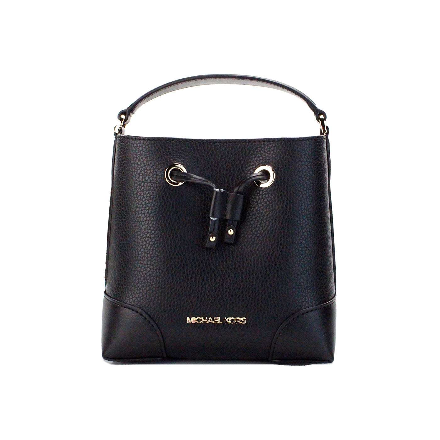 Mercer Small Black Pebbled Leather Bucket Crossbody Bag Purse