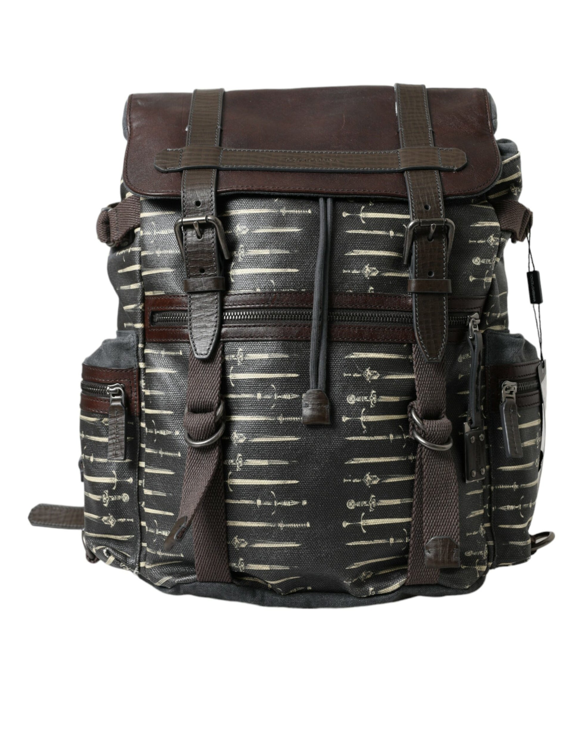 Elegant Canvas Leather Rucksack