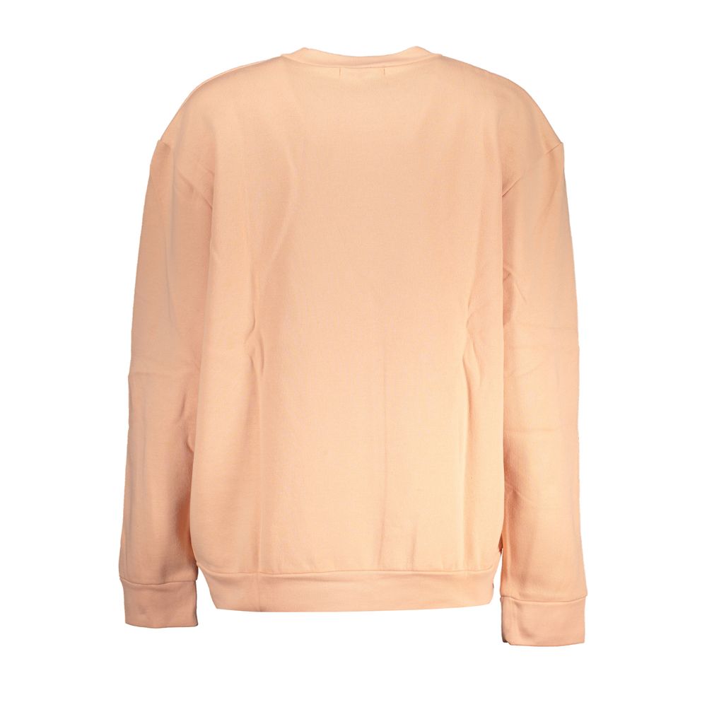 Elegant Pink Fleece Crew Neck Sweater