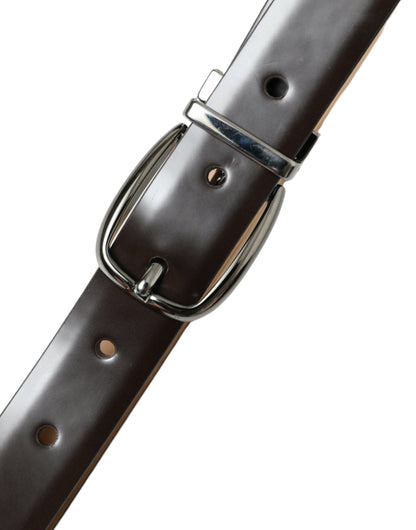 Elegant Dark Brown Leather Belt