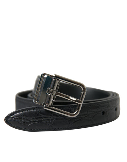 Elegant Leather Belt with Metal Buckle