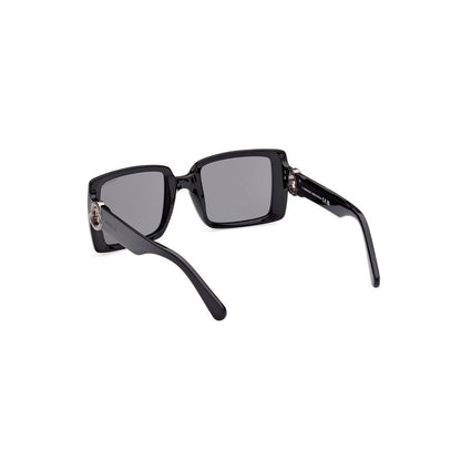 Chic Rectangular Black Lens Sunglasses