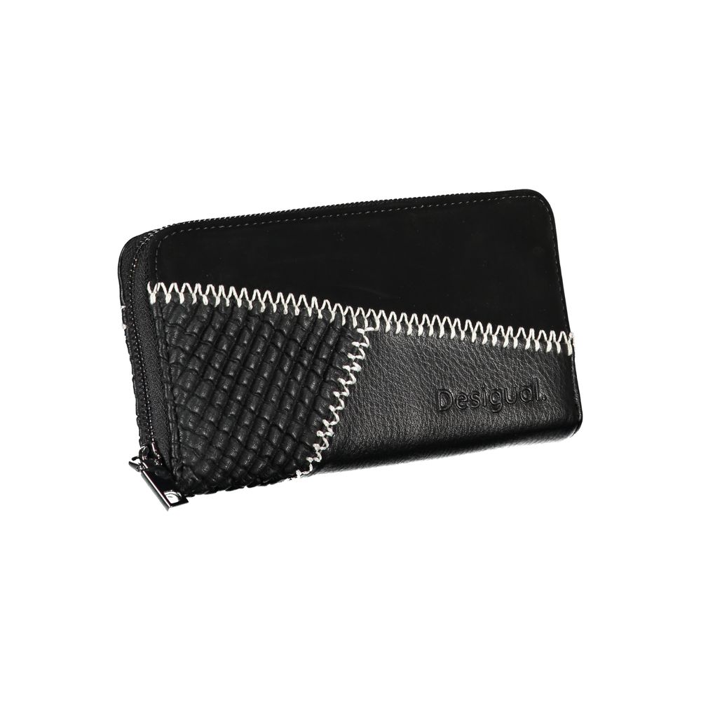 Elegant Black Polyethylene Wallet with Ample Space