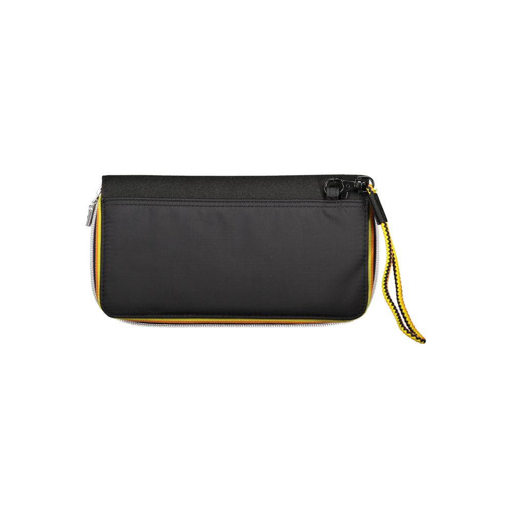 Sleek Black Polyamide Wallet with Coin Purse