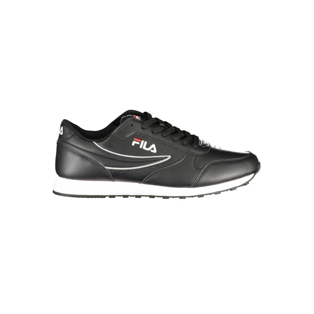 Sleek Black Sports Sneakers with Contrast Details