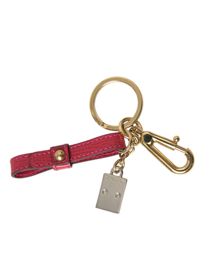 Stunning Red Leather Keychain