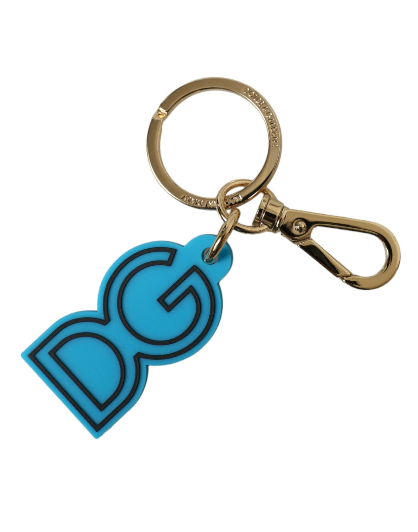 Elegant Blue & Gold Keychain Accessory