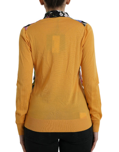 Multicolor Cashmere-Silk Blend Henley Sweater