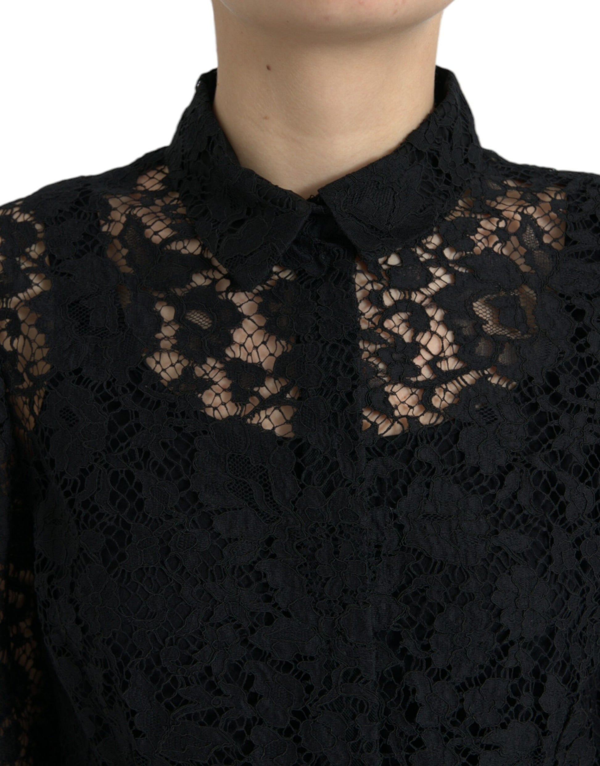 Elegant Floral Lace Blouse Top