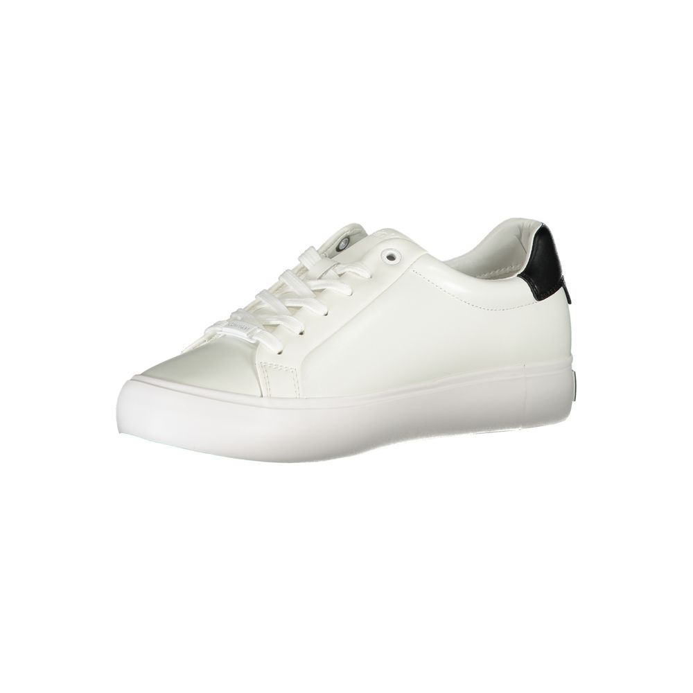 White Polyester Sneaker