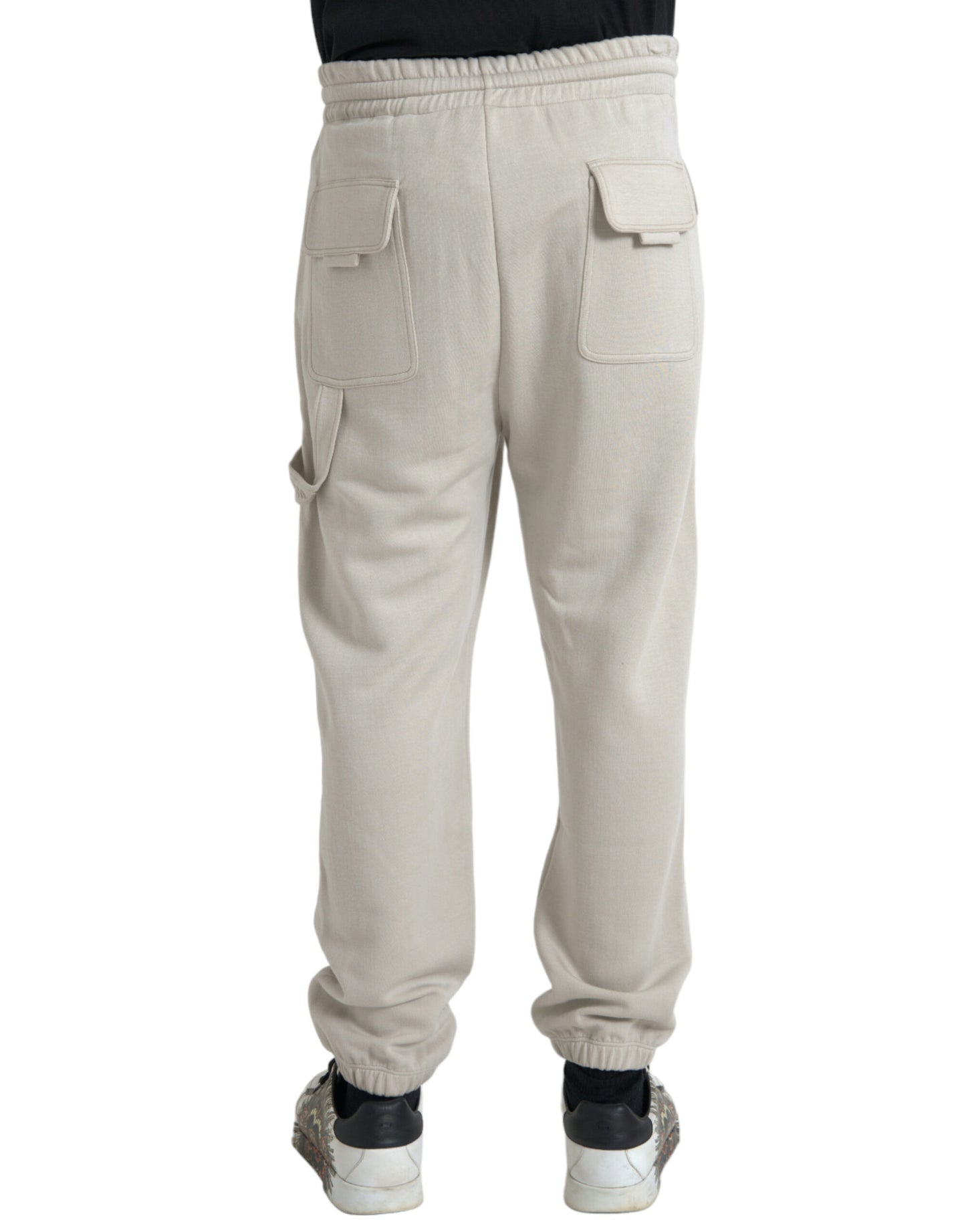 Off White Viscose Cargo Jogger Sweatpants Pants