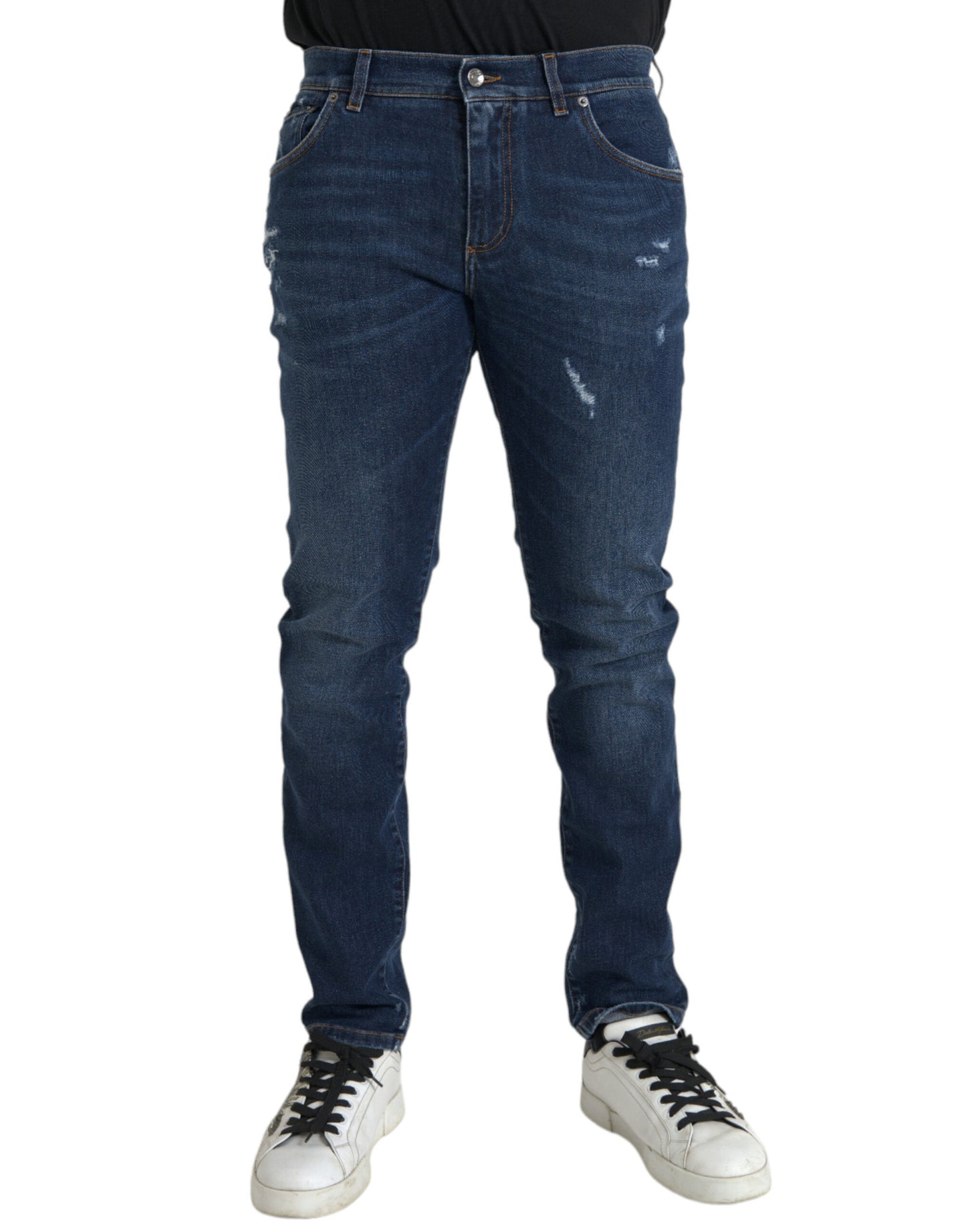 Blue Slim Fit Cotton Skinny Men Denim Jeans