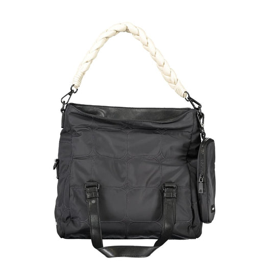 Black Polyester Handbag