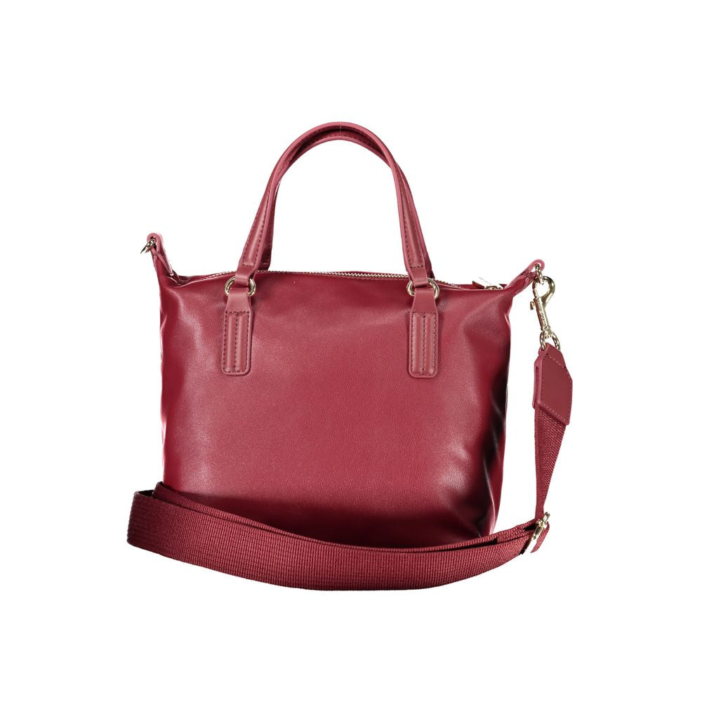 Pink Polyester Women Handbag