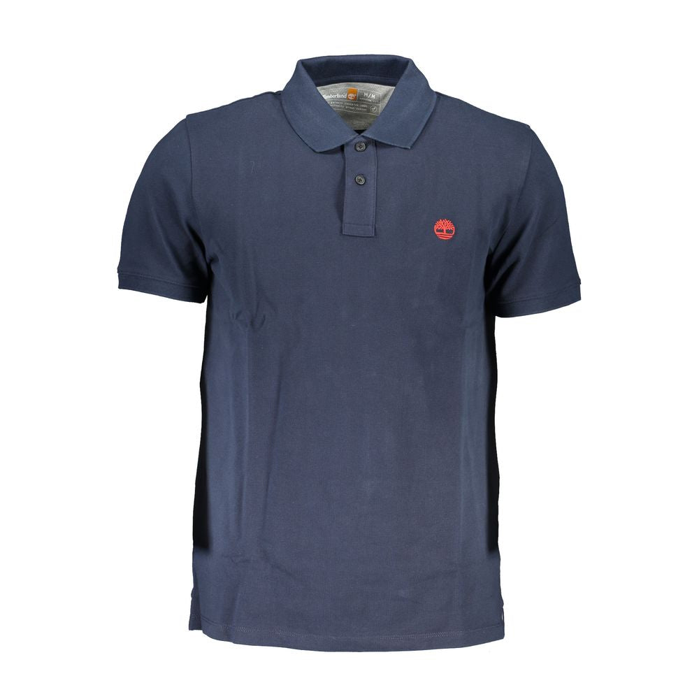 Blue Cotton Polo Shirt