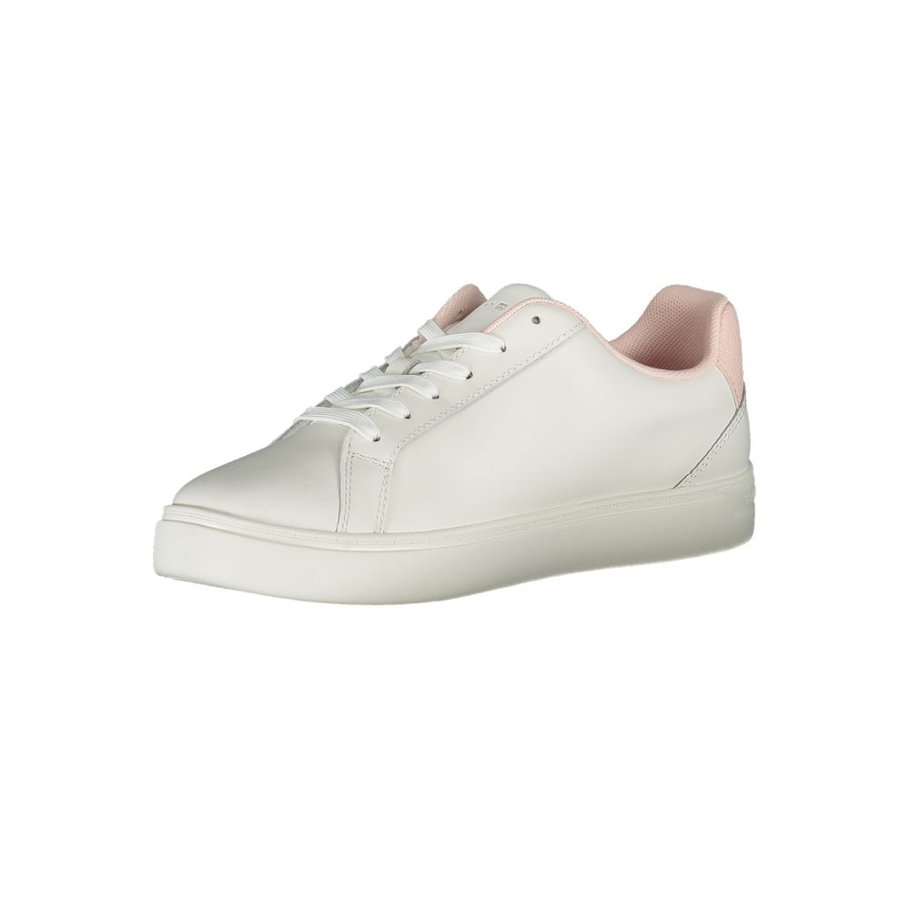 White Polyester Sneaker