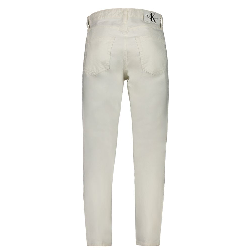 White Cotton Jeans & Pant