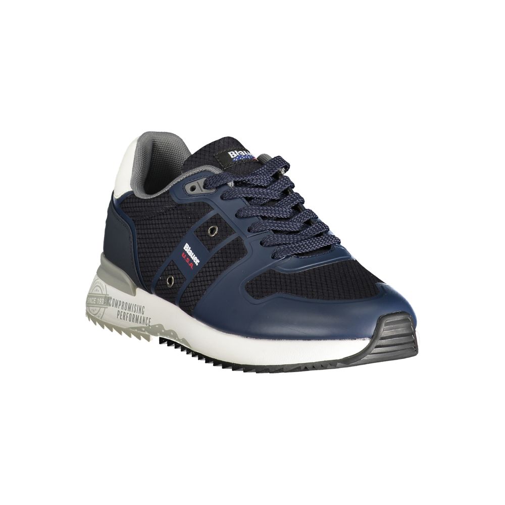 Blue Polyester Sneaker