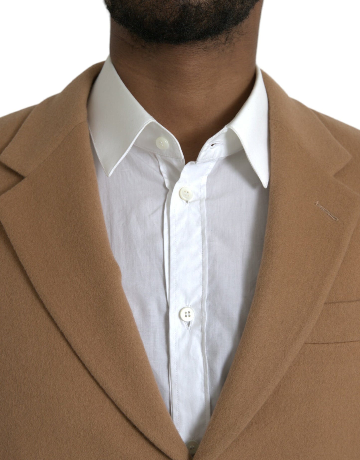 Brown Cashmere 2 Piece Single Breasted Suit