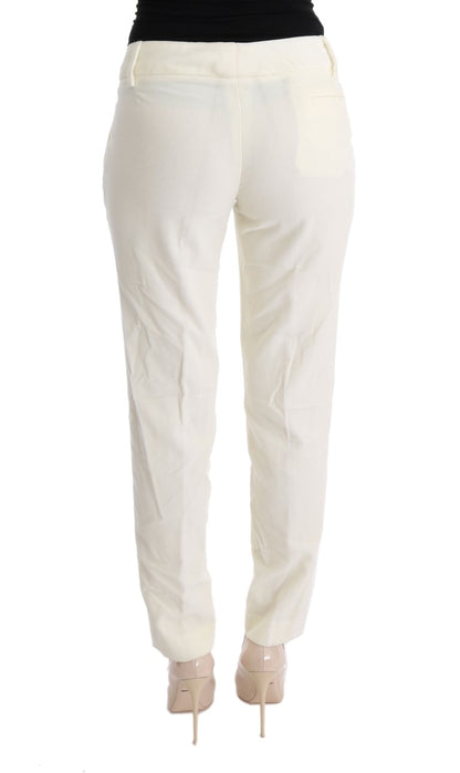 Chic White Regular Fit Pants