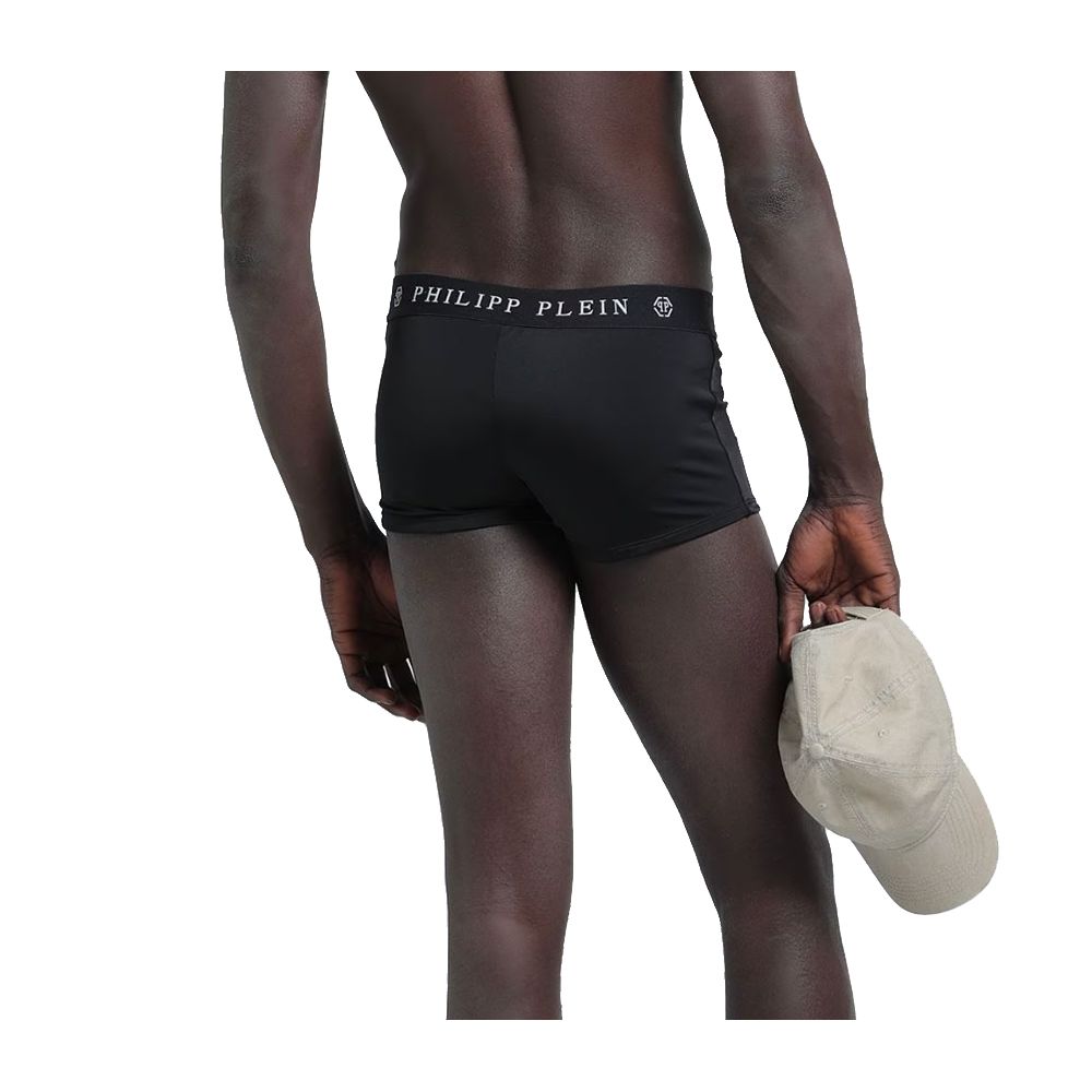 Black Polyamide Men Swimwear