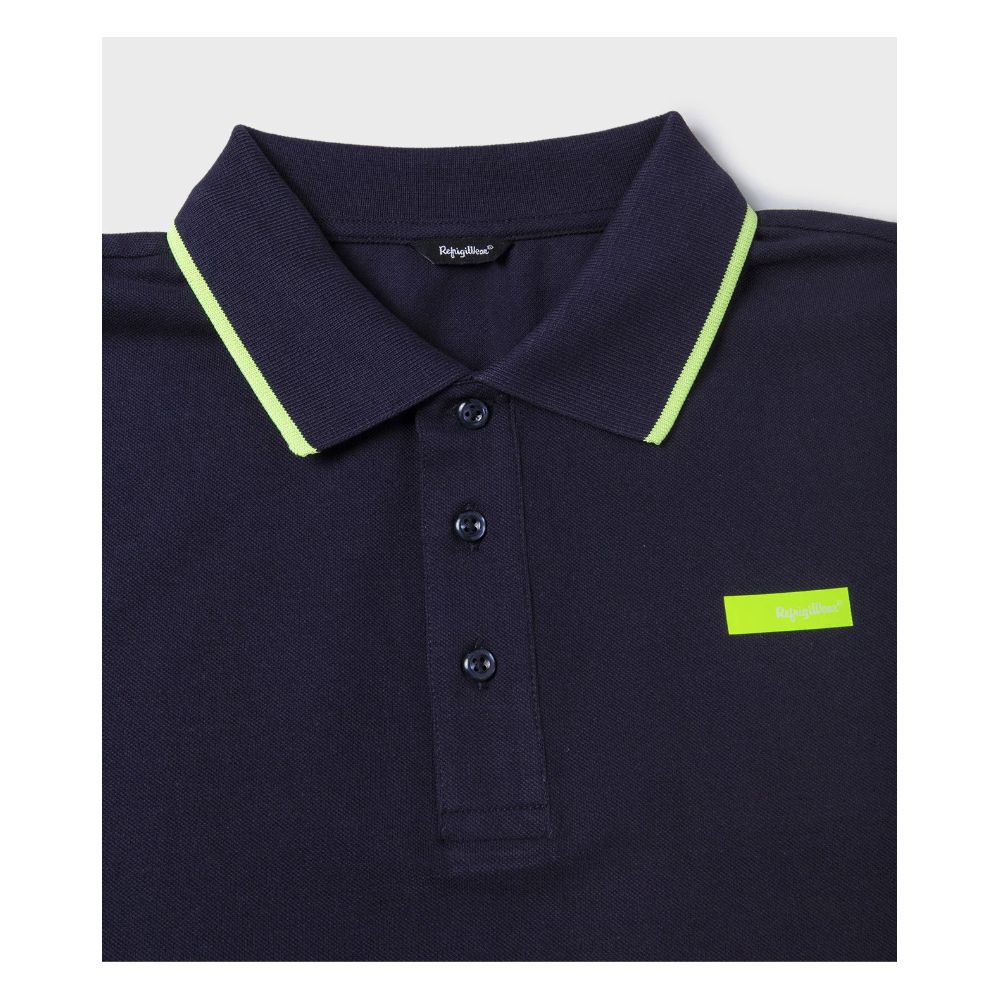 Elegant Cotton Polo Shirt with Contrast Accents