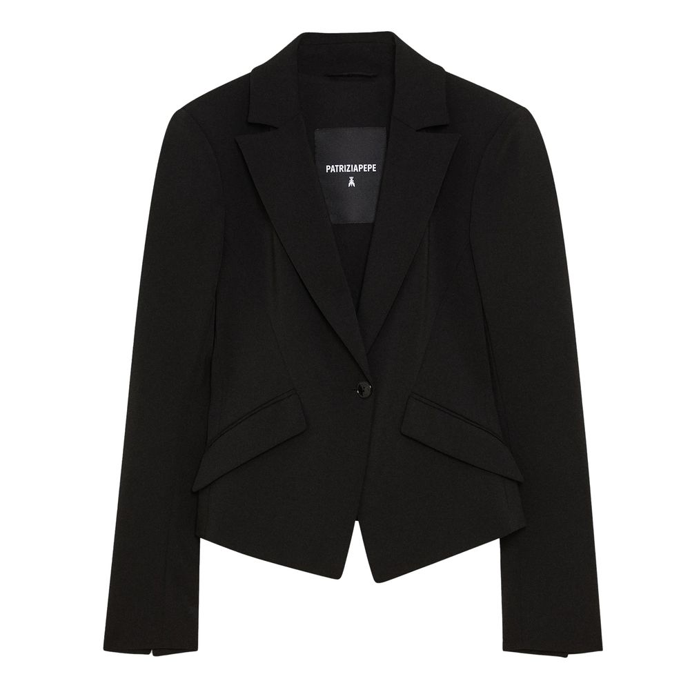 Chic Black Two-Button Designer Jacket