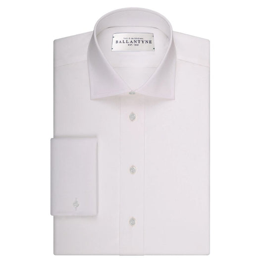 Elegant White Cotton Men's Shirt