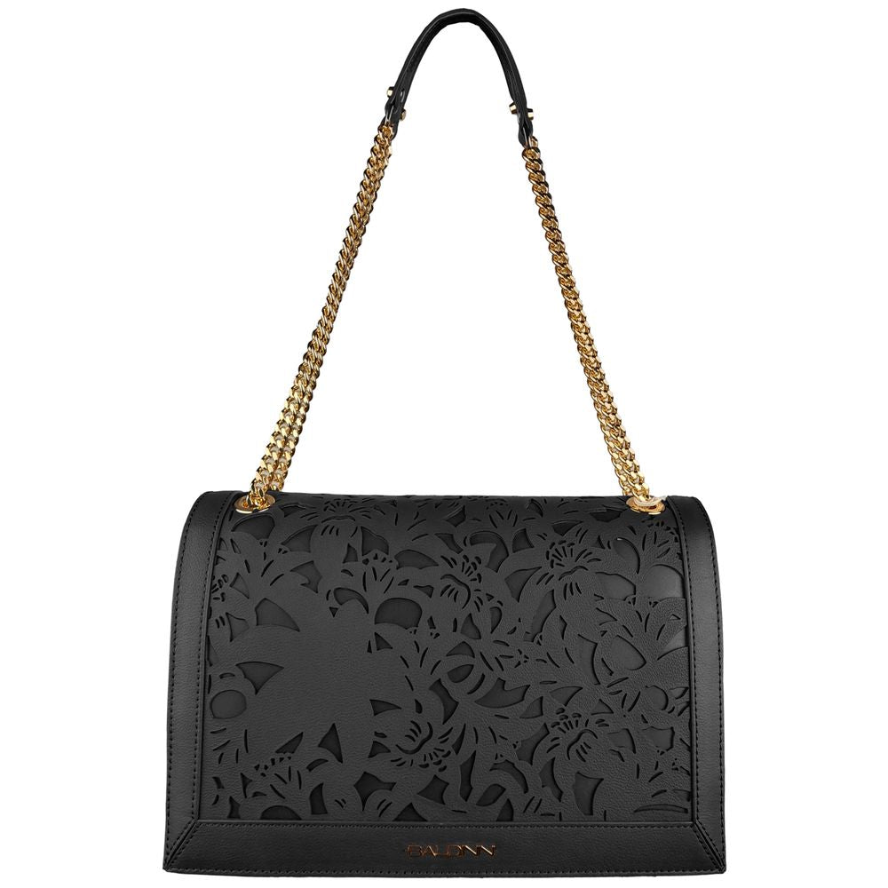 Elegant Floral Calfskin Shoulder Bag